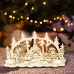 Pièces artisanales de la Crèche de Noël en bois