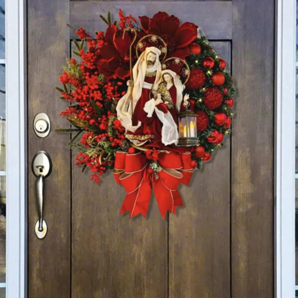 couronne de Noël avec Jesus