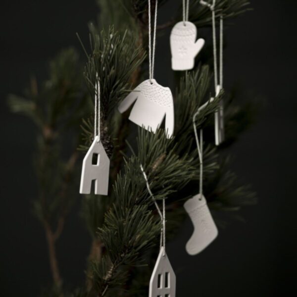 décoration pour sapin de Noël en porcelaine