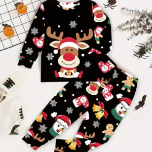 Pyjama Renne de Noel Enfant Garcon en gros plan