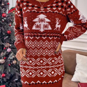 robe pull motif noellumineux