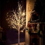 sapin blanc lumineux pour extérieur