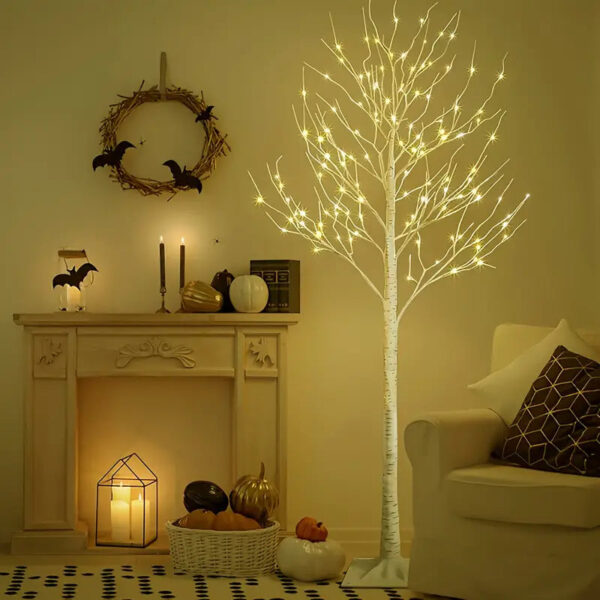 sapin de Noel extérieur lumineux blanc