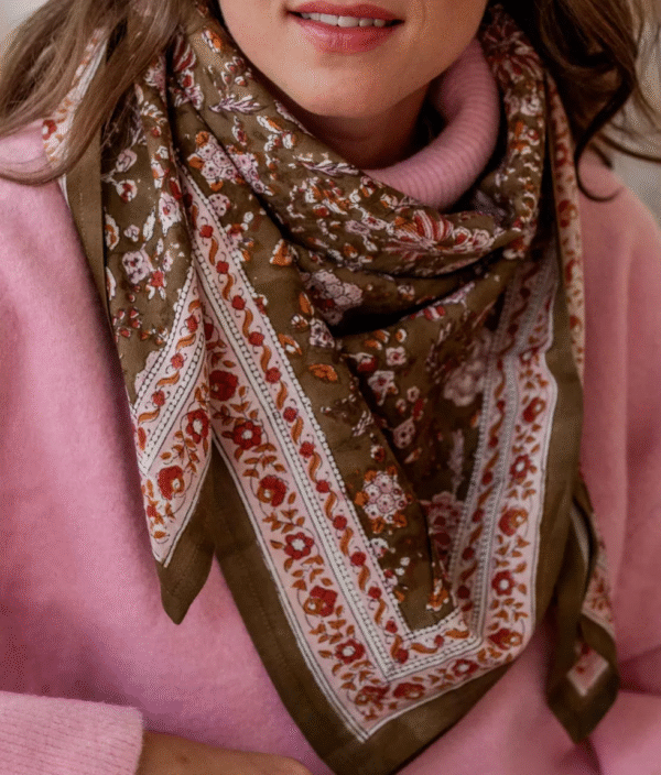 foulard block-print kiala biscuit