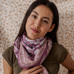foulard block-print Matira Sureau