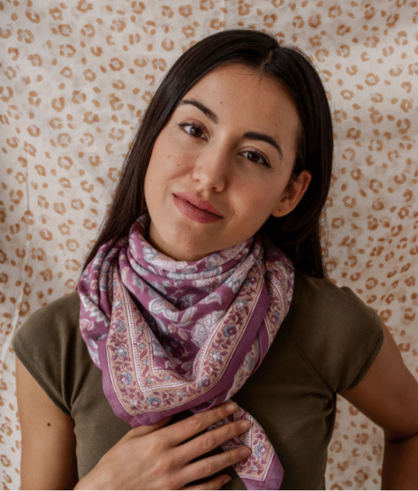 foulard block-print Matira Sureau
