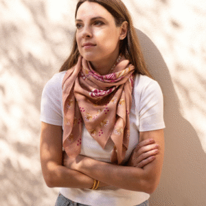 Foulard floral Block-Print noellumineux