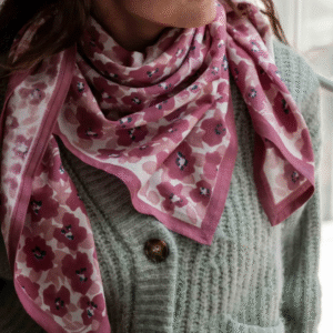 foulard block-print posy dahlia noellumineux