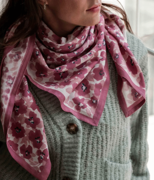 foulard block-print posy dahlia noellumineux
