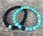 bracelet couple pierre nature agate howlite