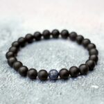bijoux couple agate noire lapis lazuli