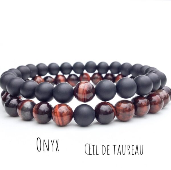 bracelets de distance agate noire