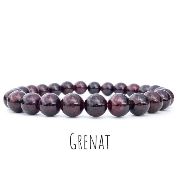 Bracelet en Grenat 8 mm