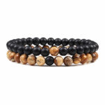 bracelets distance couples agate noire crazy lace