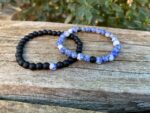 bracelet agate noire sodalite
