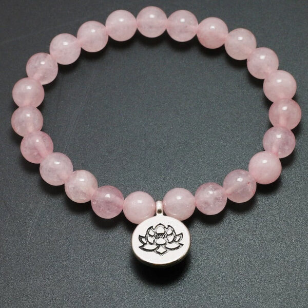 Bracelet Quartz Rose Paix et Amour