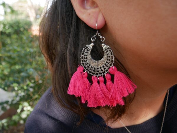 boucles d'oreilles bohème orientale argent