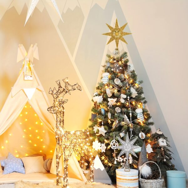 étoile dorée arbre noel