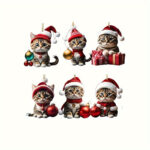 boule décoration chaton festive