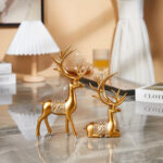 silhouette gracieuse cerf noel