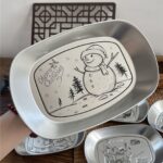 assiette festive avec motifs de Noël
