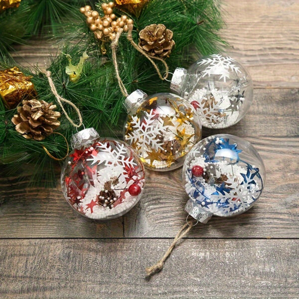 ensemble boule Noel transparente