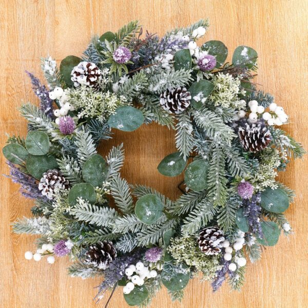 couronne de Noël floquée