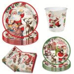 Vaisselle de Noel Jetable festive