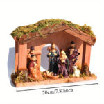 Crèche artisanale pour décoration Noël