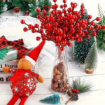 Noël Houx Décoratif Rouge