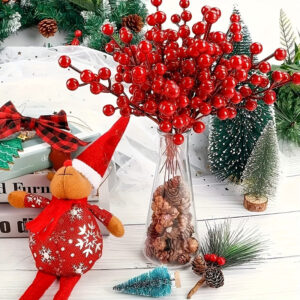 Noël Houx Décoratif Rouge
