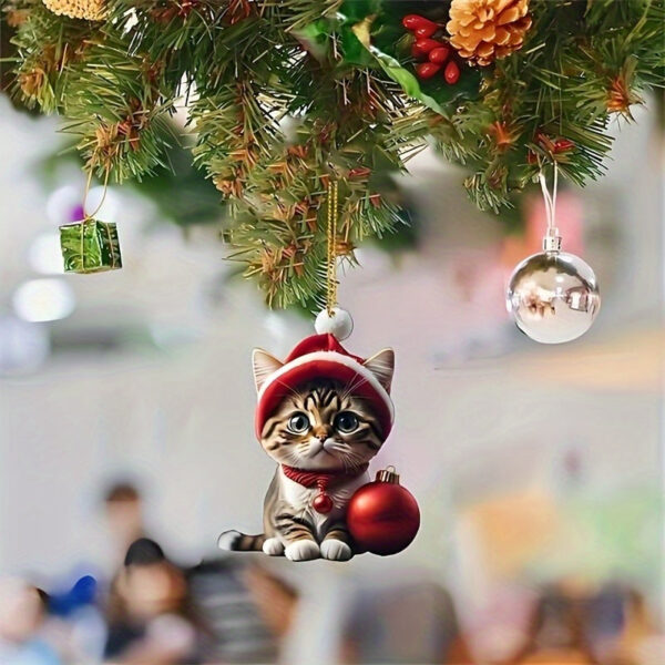 ornement boule de Noël chaton