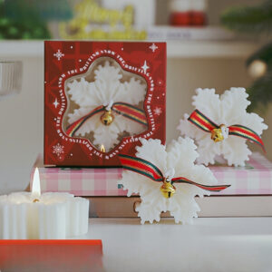 bougie de Noël flocon de neige