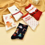 motif chaussettes de noel coloré