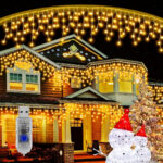 Ambiance festive avec rideau lumineux