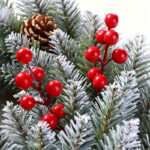 décoration festive houx rouge