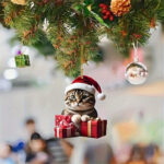 décor Noël boule chaton
