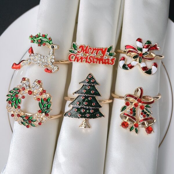rond de serviette de noel élégance