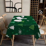 détails de la Nappe Verte pour Noel