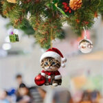 ornement chaton Noël élégant