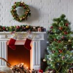 guirlande de perles métalliques pour Noël