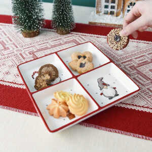 vaisselle de Noel Porcelaine sur table