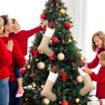 chaussette festive beige
