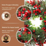 Couronne Noël style nature