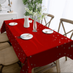 décoration de table festive rouge