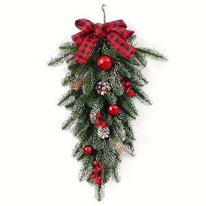 couronne de Noël avec Nœud Écossais