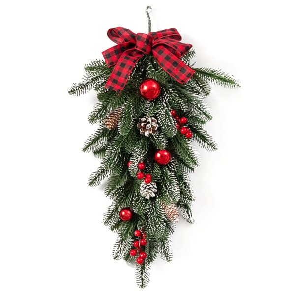 couronne de Noël avec Nœud Écossais