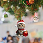 ensemble boules chaton Noël