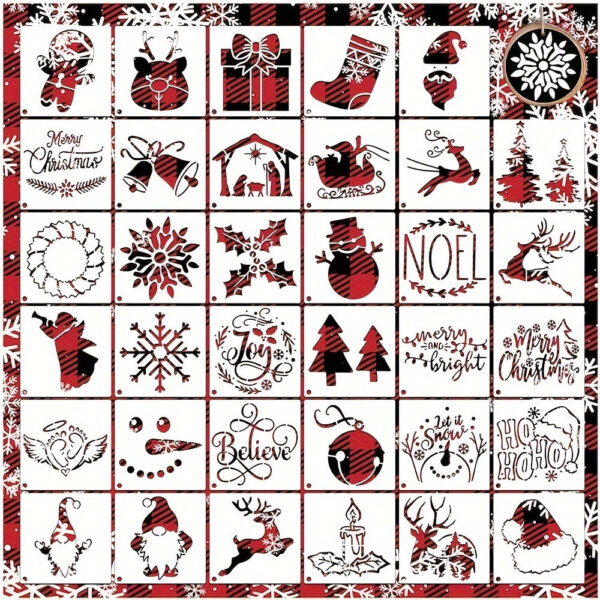 pochoirs noël festif