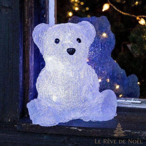 petit ourson acrylique illuminé